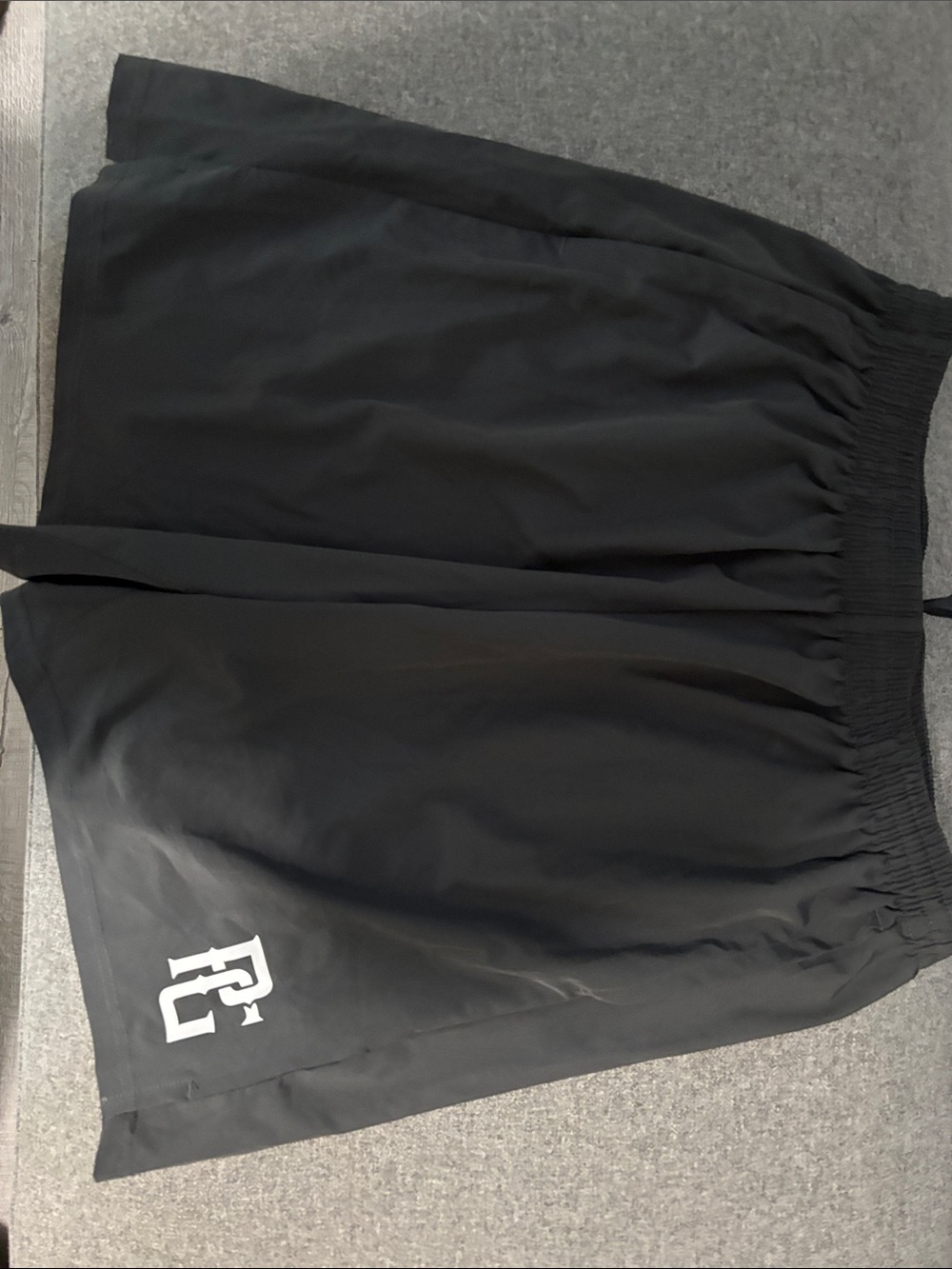 NWOT PG Men's Black Athletic Shorts with White Logo